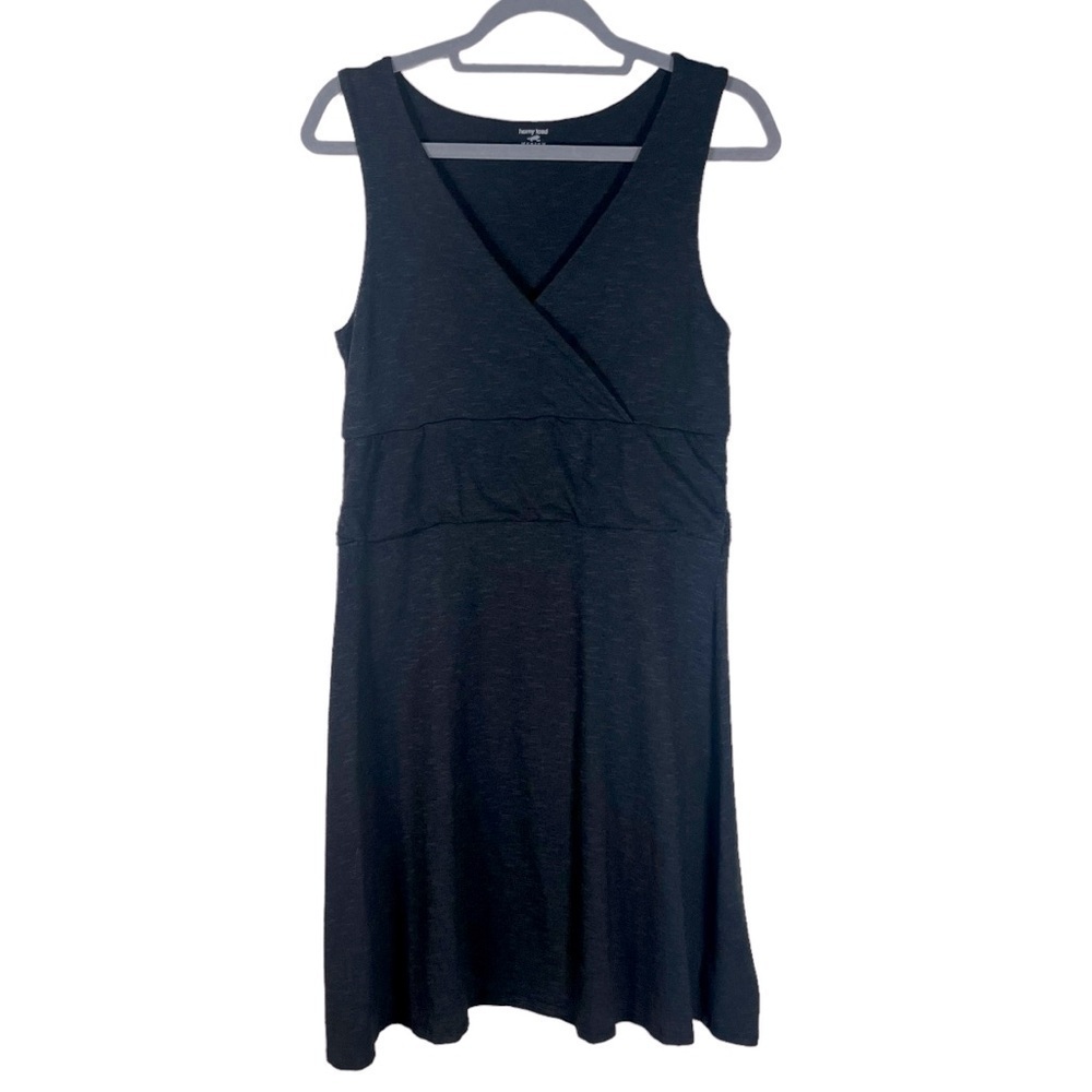 Horny Toad dark gray sleeveless space dye wrap dress size M